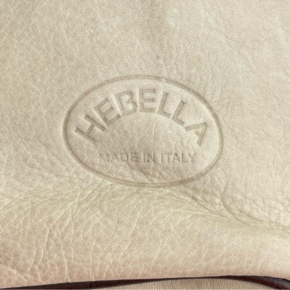 HEBELLA Made in Italy Asymmetrical Leather Crossbody Bag Purse Boho Minimalist - Picture 3 of 16